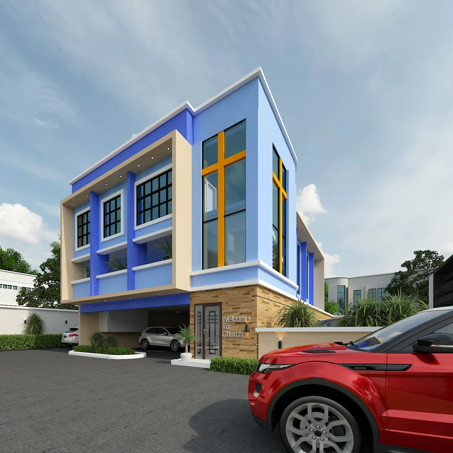 Church design 3D animation in Ibadan