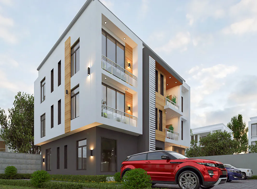 Multi-story residential building construction